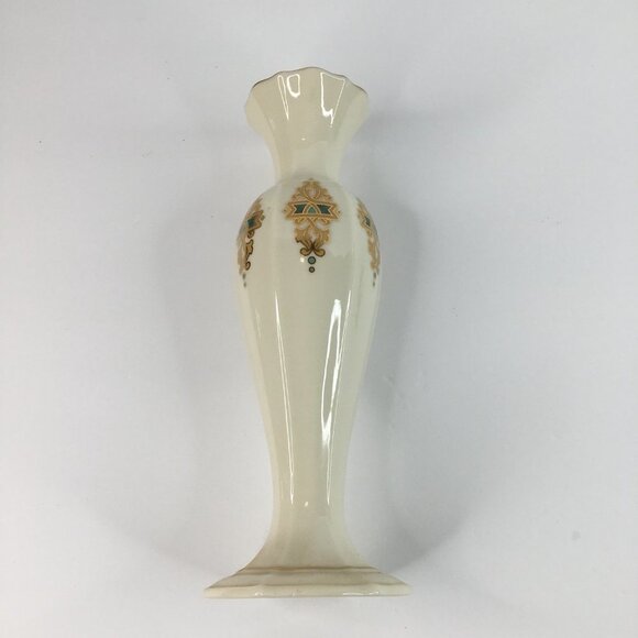 Lenox Vintage Catalan Ivory Gold Trim Bud Vase Retired - Picture 5 of 10